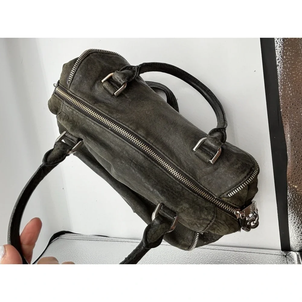 Michael Kors‎ Y2K Black Silver Studded Hobo Shoulder Bag Grunge Leather